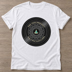 White Tuned To 432Hz T-shirt — rest and recovery design, for women who train